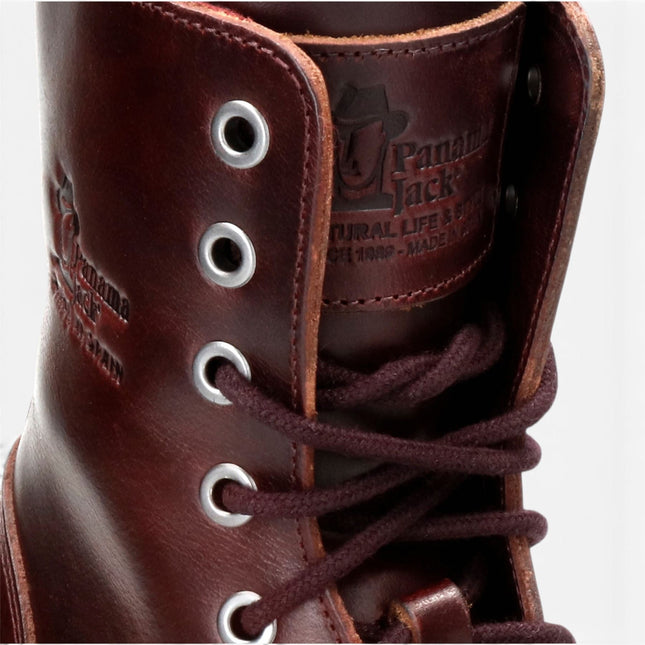 Panama Jack Women's Burgundy Waterproof Leather Warm Lace-Up Boots - Frisia-B45