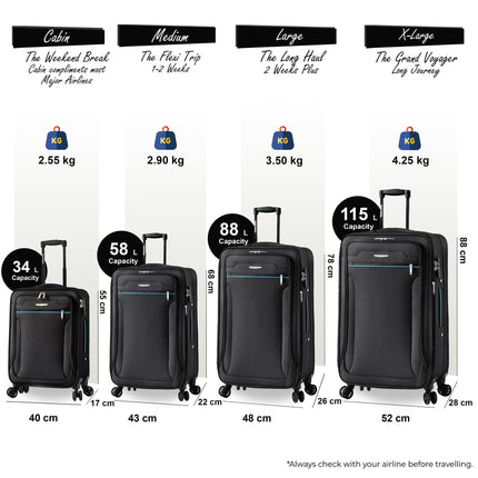 Lightweight Soft Luggage Travel Suitcases