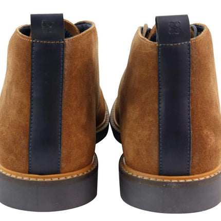 Mens Tan Suede Lace Up Chukka Boots