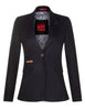 Womens 1920s Black Wool Classic Retro Vintage Blazer