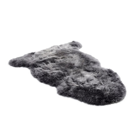 Genuine Charcoal Grey Sheepskin Natural Silky Soft Fluffy Real Wool Rug