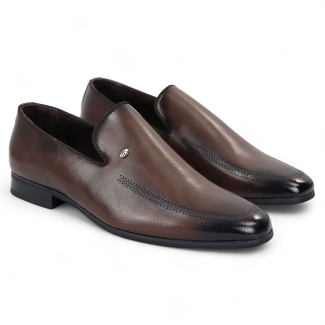 Men's Brown Classic Slip-On Loafers Formal Shoes