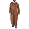 Mens Brown Jubba Saudi Islamic Arab Eid Emirati Kaftan Jubbah Tassel Robe