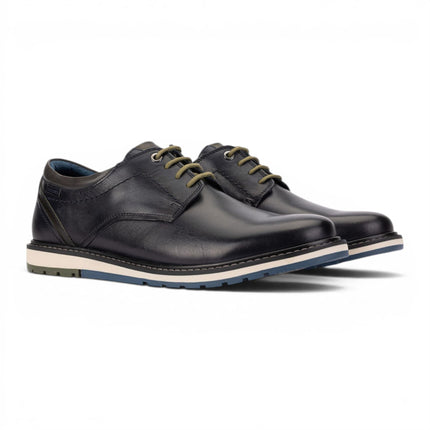 Pikolinos Men's Blue Leather Lace-Up Smart Shoes - Berna