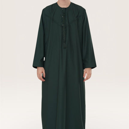 Men's Eid Green Moroccan Jubba Robe Djellaba Ramadan Eid Thobe - HM11