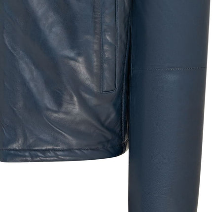 Mens Reversible Hooded Leather Jacket Premium Lambskin Napa