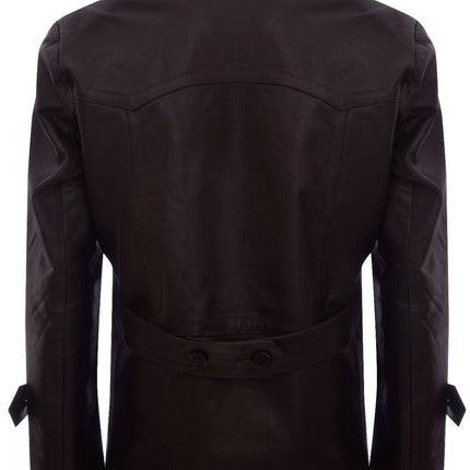 Mens Cowhide Leather Peacoat-Krakaw