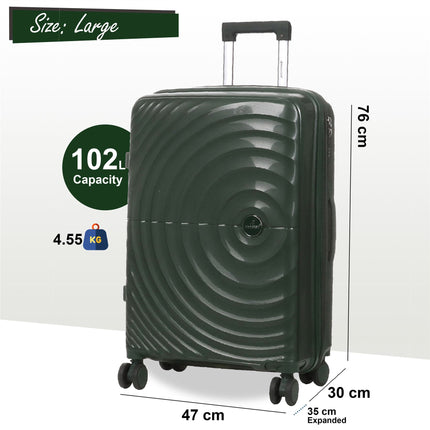 Expandable Hard Shell 8 Wheels Luggage Travel Cabin Suitcase Set