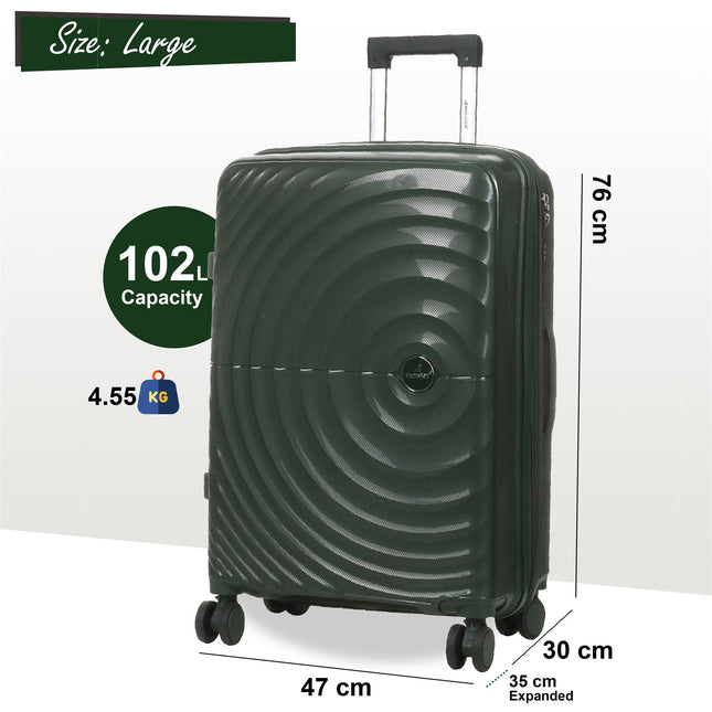 Expandable Hard Shell 8 Wheels Luggage Travel Cabin Suitcase Set