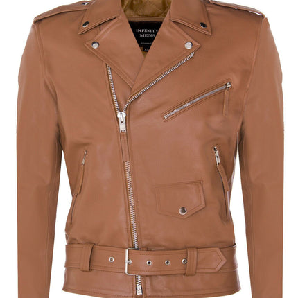 Mens Cow-Hide Black Brando Jacket -Venice