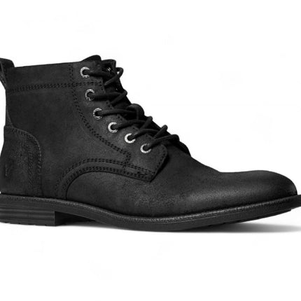 Windsorsmith Mens Black Leather Casual Chukka Ankle Desert Boots - Sebastien
