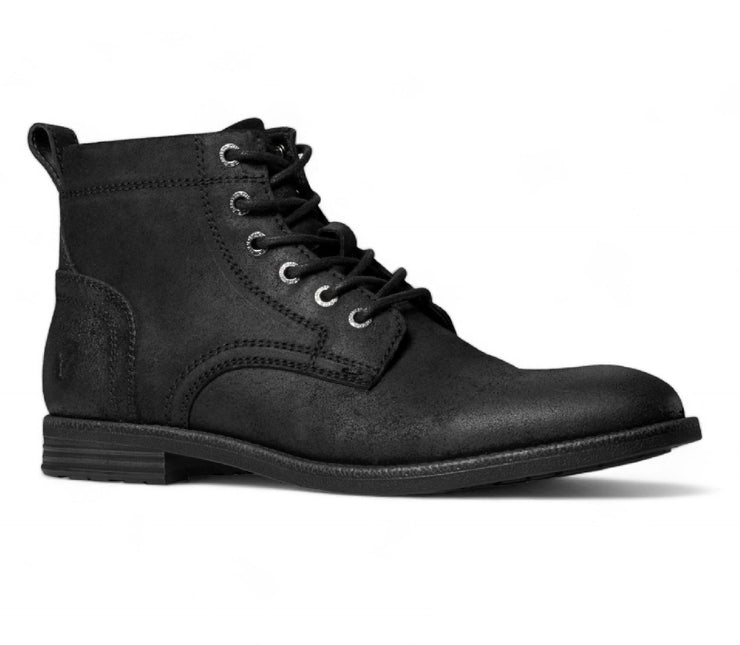 Windsorsmith Mens Black Leather Casual Chukka Ankle Desert Boots - Sebastien