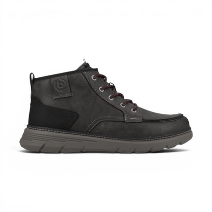 Bugatti Men's Grey Leather Lace-up Casual Ankle Boots - Pulau
