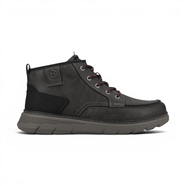 Bugatti Men's Grey Leather Lace-up Casual Ankle Boots - Pulau