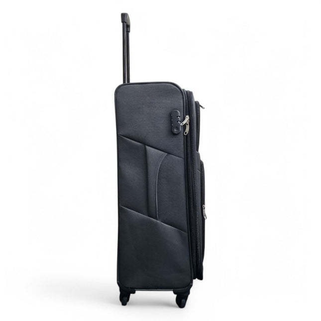 Expandable Soft Shell 4 Wheel Luggage Travel Cabin Suitcase Set Holiday Bags