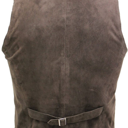 Mens Classic Goat Suede Leather Waistcoat-Norwich