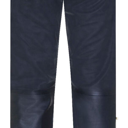 Mens Leather Zip Jeans-Ancona