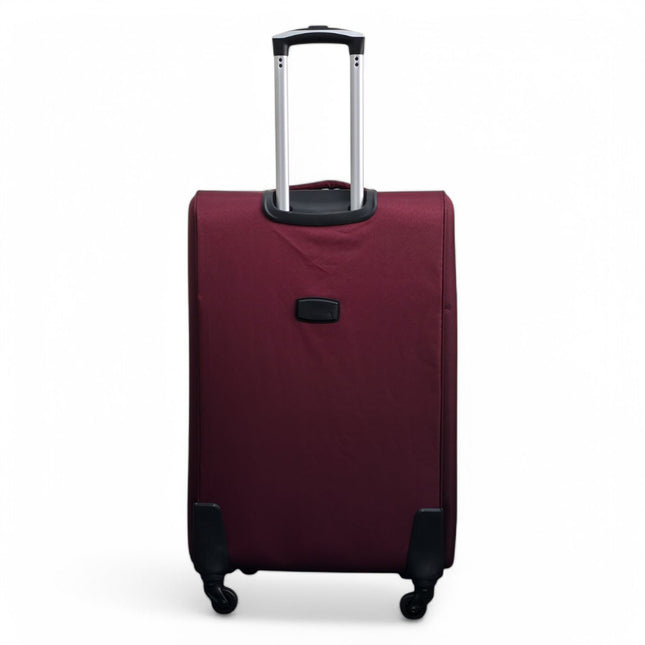 Soft Shell Lightweight Nylon Suitcase Set 4 Wheel Travel Case Holiday Bags