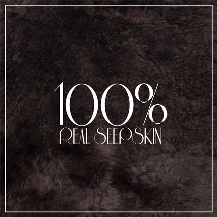 Genuine Sheepskin Chocolate Brown  40x40cm Real Wool Single Sided Cushion