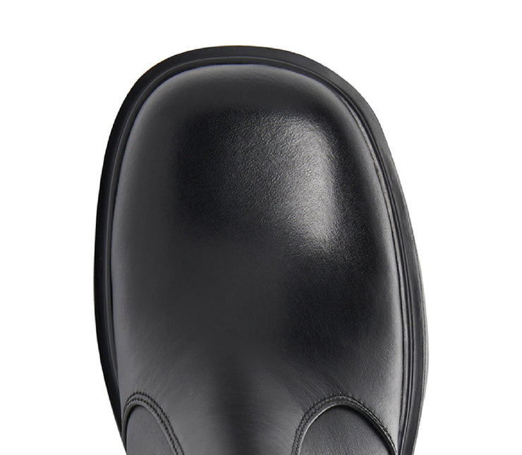 Windsorsmith Womens Black Leather Platform Ankle Chelsea Boots - Tricky