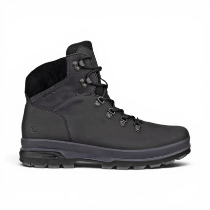 Ecco Men's Black Leather Waterproof Lace-up Hiking Boots - Rugged Track 25