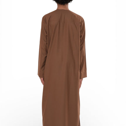 Kids Boys Eid Camel Brown Moroccan Thobe Robe Djellaba Ramadan Eid Jubba- K-HM10