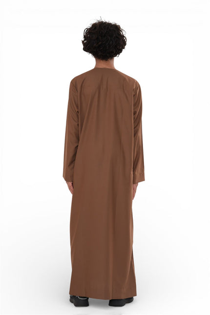Kids Boys Eid Camel Brown Moroccan Thobe Robe Djellaba Ramadan Eid Jubba- K-HM10