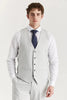 Men's Silver Lightweight Summer Wedding Party Waistcoat