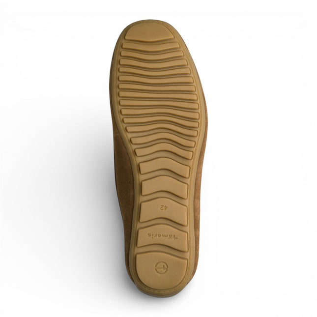Tamaris Mens Brown Suede Moccasin Loafers Casual Shoes