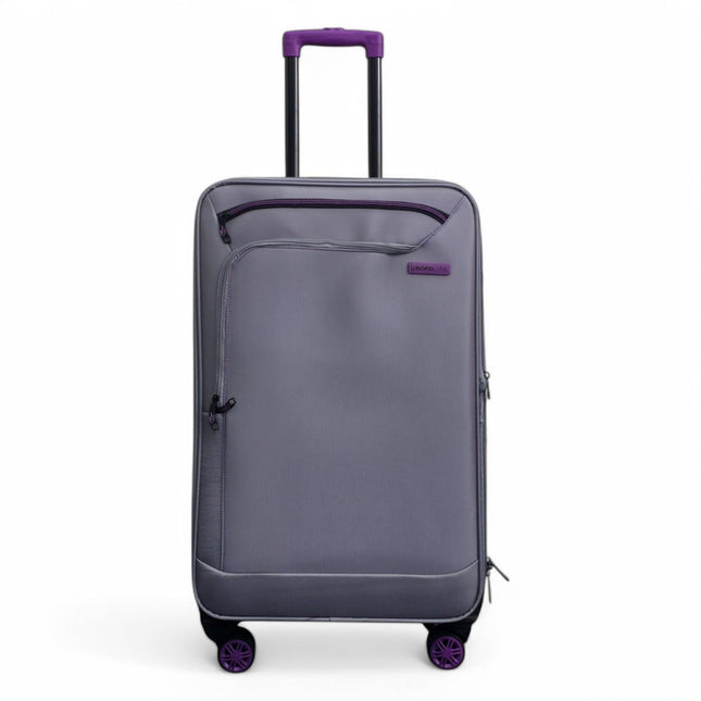 Lightweight Soft Shell 8 Wheels Luggage Travel Cabin Holiday Bags Suitcase Set