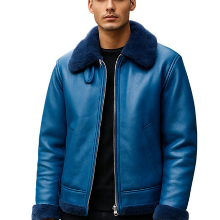 Mens B3 Bomber RAF Aviator Sheepskin Jacket -Wyndham