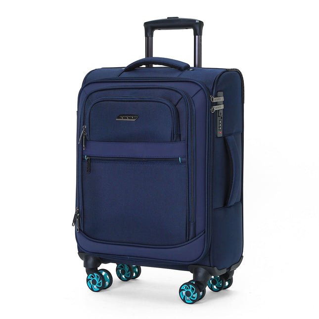 Soft Shell 1680D Cabin Suitcase 56x37x25cm 8 Wheel TSA Lock Luggage