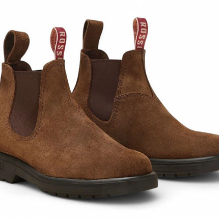 Rossi 303 Endura Rustic Brown Suede Leather Chelsea Boots
