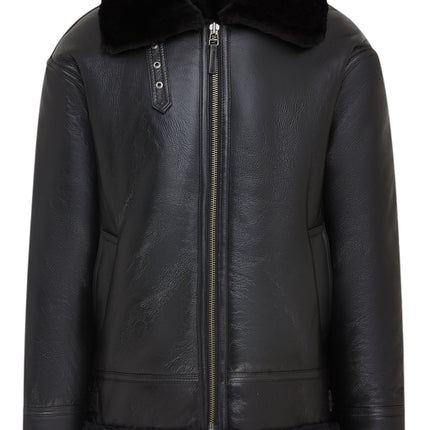 Mens B3 Aviator Real Sheepskin Leather Flying Jacket-Hobart