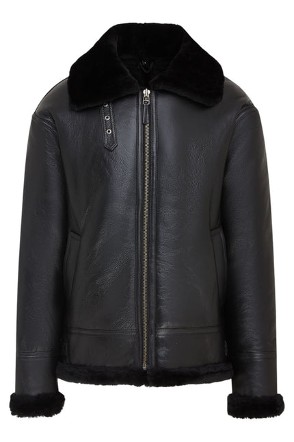 Mens B3 Aviator Real Sheepskin Leather Flying Jacket-Hobart