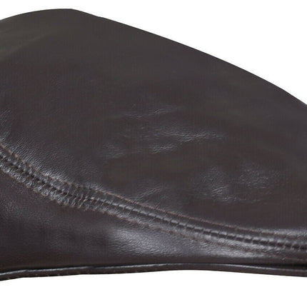 Mens  Flat Hat Leather Peaky Blinders Beret Newsboy Gatsby Golf Cabbie Cap