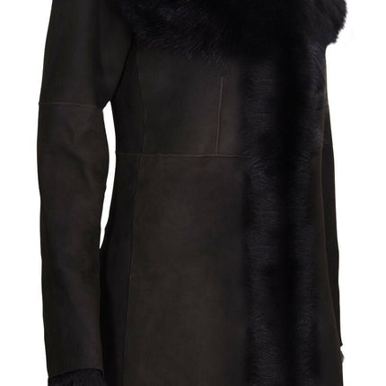 Womens Toscana Sheepskin Suede Trench Coat-Tbilisi