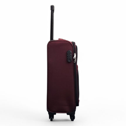 Soft Shell Lightweight Cabin Suitcase 55 x 33 x 21 cm Luggage Suitable for Easyjet, Ryanair