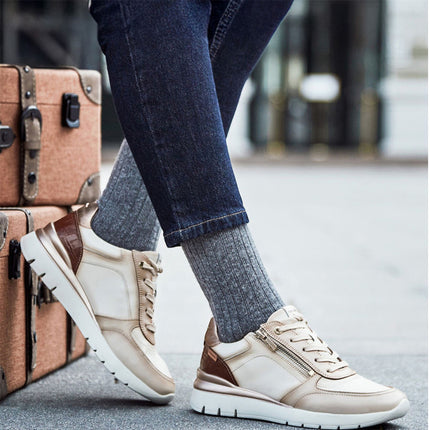Pikolinos Women's White Leather Sneakers Trainer Shoes - Cantabria