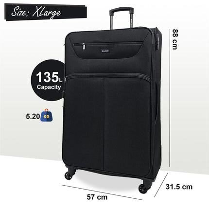 Lightweight Soft Suitcase Luggage Travel TSA Set