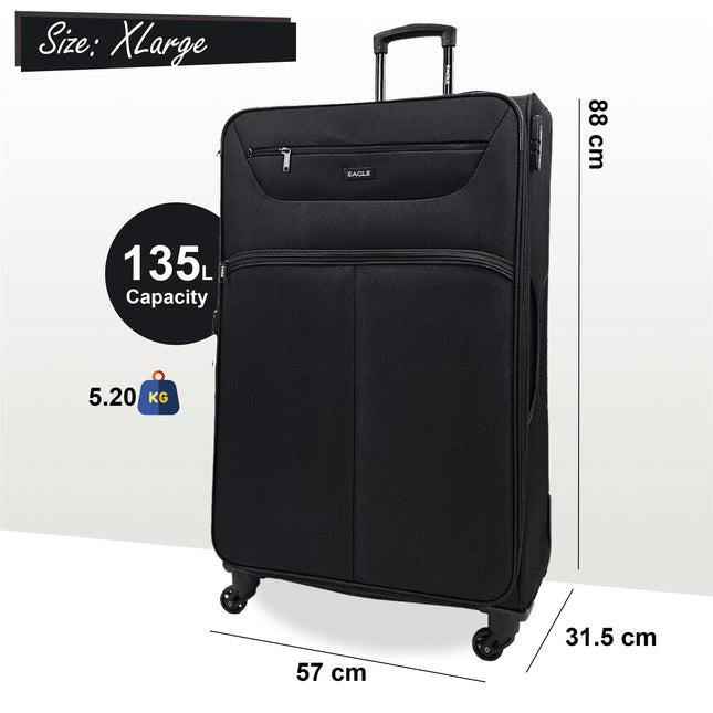 Lightweight Soft Suitcase Luggage Travel TSA Set