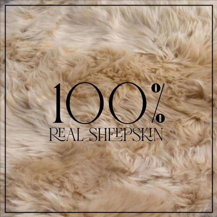 Genuine Sheepskin Mushroom Quad Natural Fluffy Silky Soft Real Wool Rug