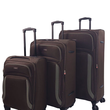 Soft Shell Suitcase Luggage Set Travel Light Carry On Cabin Bag