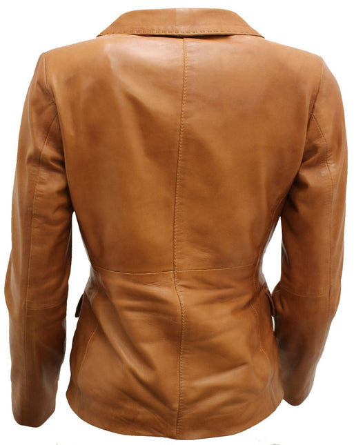 Womens Leather Blazer Jacket-Seregno