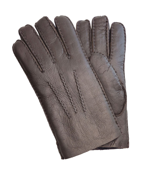 Infinity Leather Mens Brown Luxury Sheepskin Leather Gloves
