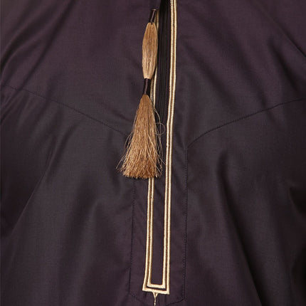 Men's Omani Eid Purple Thobe  Saudi Emirati Jubba Robe