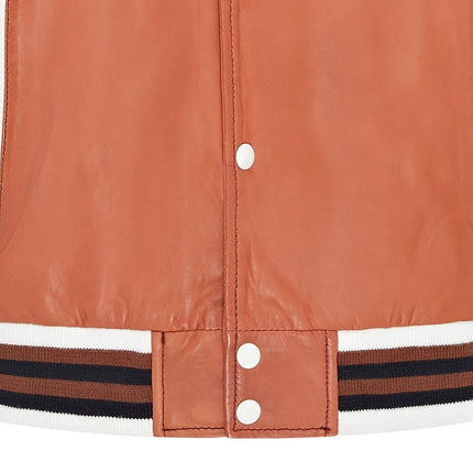 Mens Baseball Leather Letterman Bomber Jacket - Ashwood