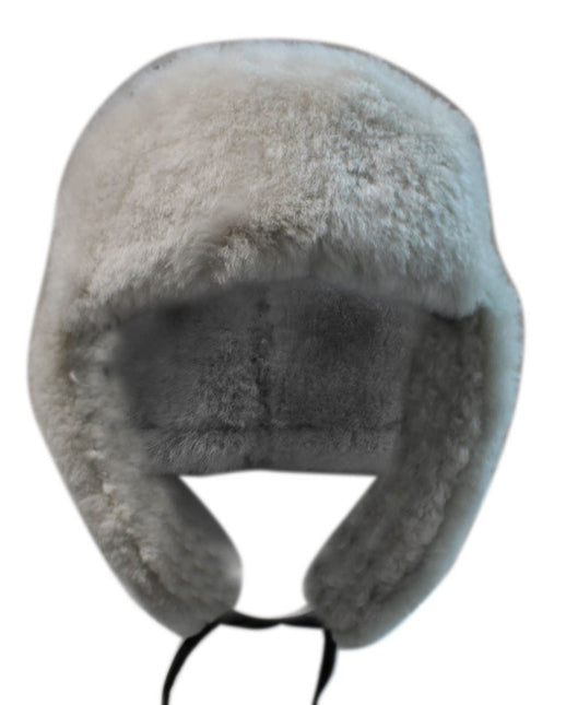 Men's B3 Brown Cream RAF Aviator Shearling Sheepskin WW2 Flying Hat