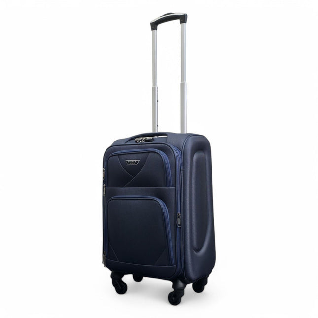 Soft Shell Lightweight Nylon Suitcase Set 4 Wheel Travel Case Holiday Bags