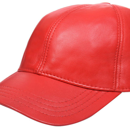 Unisex Real Nappa Leather Adjustable Golf Snapback Plain Baseball Cap Hat